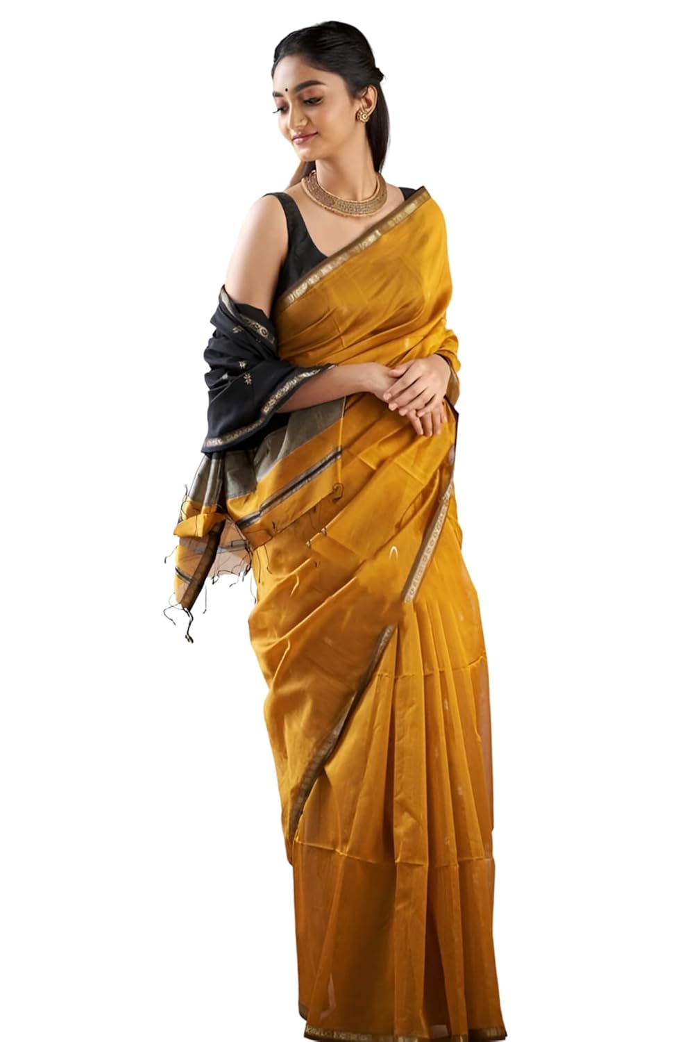 Women’s Printed Banarasi Cotton Silk Saree