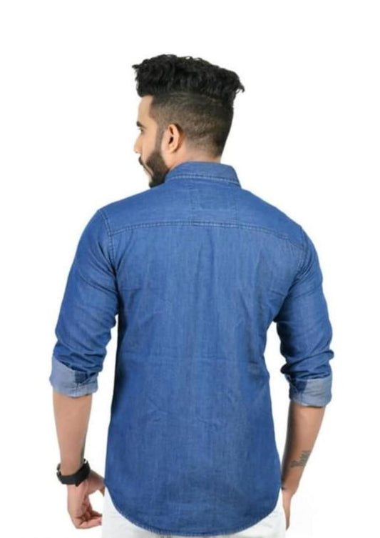 MARK HAYDON Men Denim Full Sleeves Regular Fit