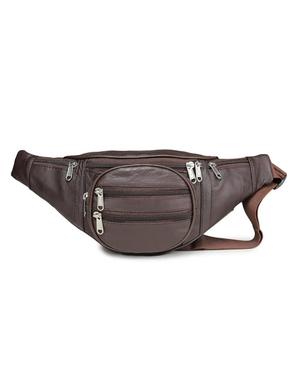 London Real Leather Brown Waist Bag Fanny Bag