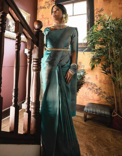 Women's Kanjivaram Soft Silk Blouse Piece For Wedding