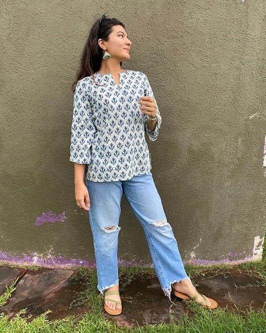 Regular Fit Printed Shirt Top Women