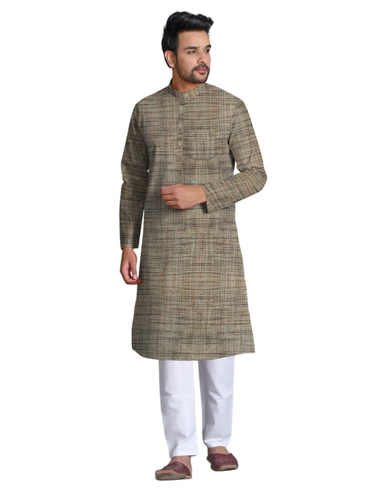 Men's Long Kurta Regular Fit with Pajama | Ethnic Wear