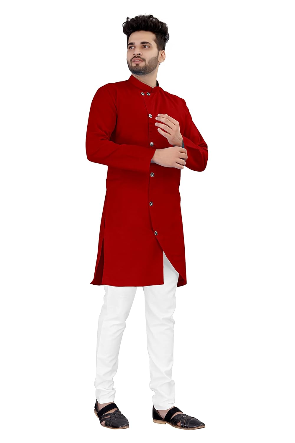 OS JEANS Kurta pyjama for Mens In cross patten