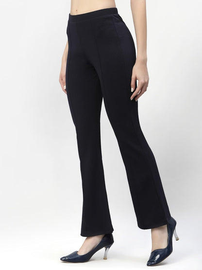POPWINGS Casual Solid Regular Fit Solid Trouser