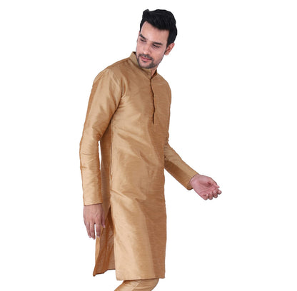 ZYMIN Men's Silk Blend Knee Length Solid Color Style