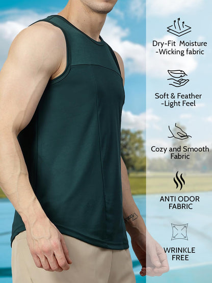 CHKOKKO Tank Tops Sleeveless T-Shirt for Men Dry Fit