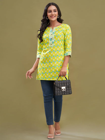 Women Cotton Printed Short Kurti | Short Kurti