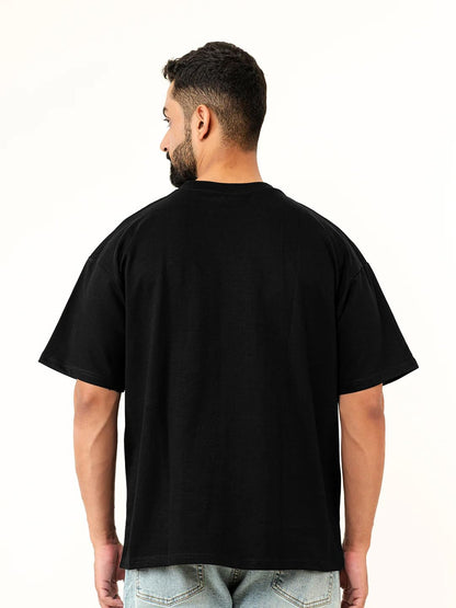LEOTUDE Half Sleeve Oversized Cottonblend Round Neck