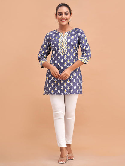 Women Cotton Printed Short Kurti | Short Kurti