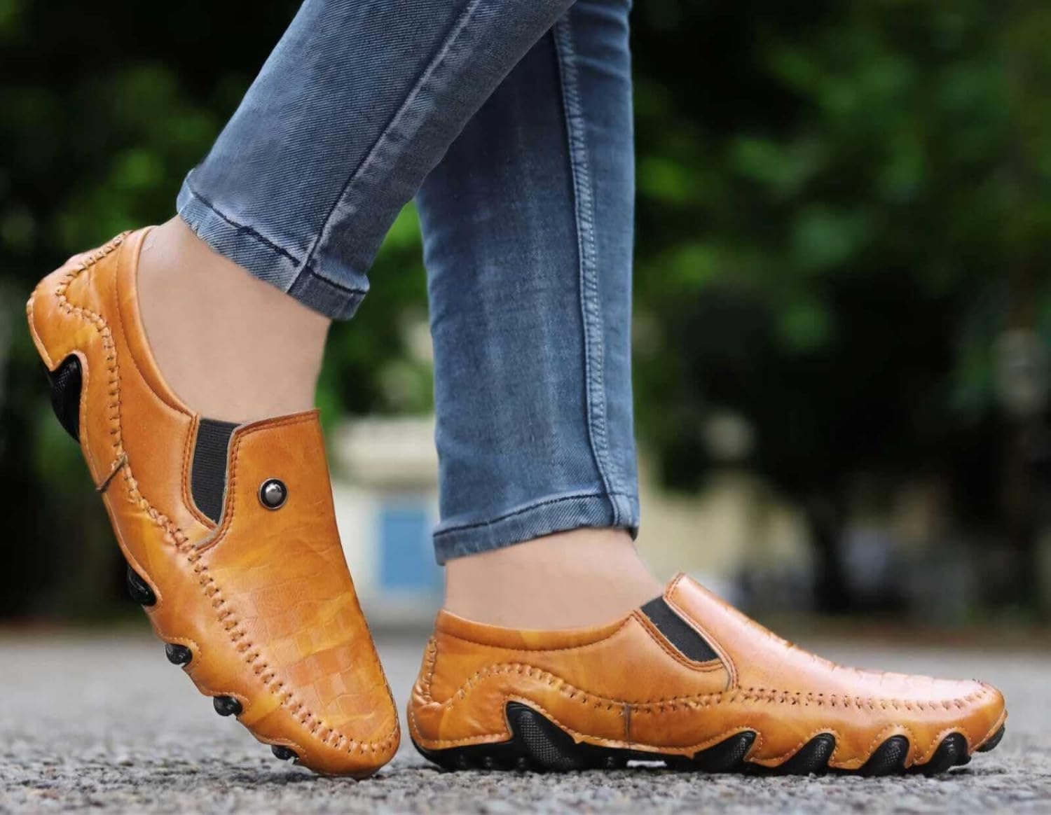 HATTOUN Synthetic Leather Comfortable Loafers for Men - alphahostel.in