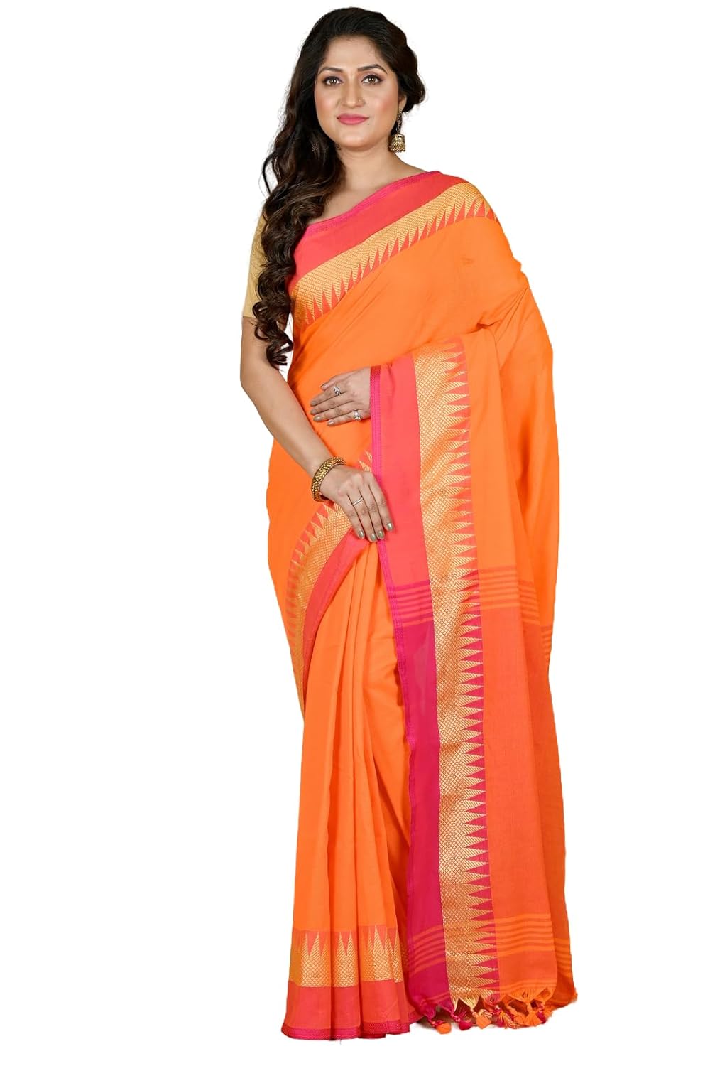 Handloom Saree With Unstitched Running Blouse Piece
