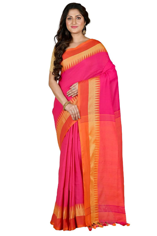 Handloom Saree With Unstitched Running Blouse Piece