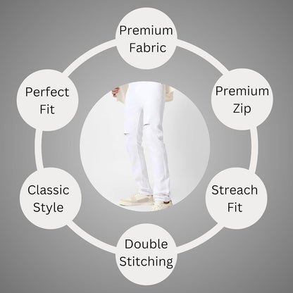 PYKAR Mens Jeans Stretchable Cotton Fabric Regular Fit