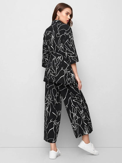 Leriya Fashion Women Formal Floral Printed Rayon Western Co-ord Set for Women(Available in 2XL and 3XL)