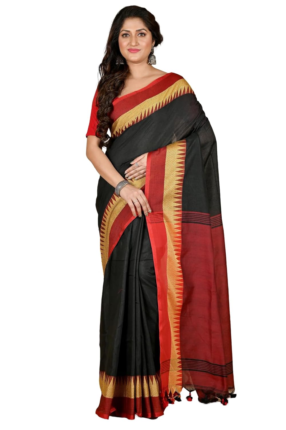Handloom Saree With Unstitched Running Blouse Piece