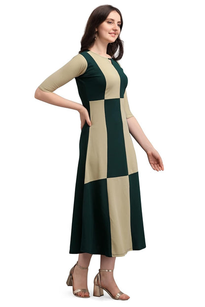PURVAJA Women's Corduroy Empire Waist Maxi Casual