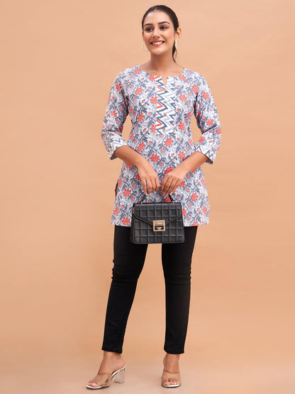 Women Cotton Printed Short Kurti | Short Kurti