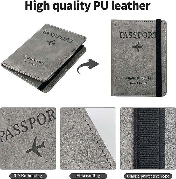 MONJAY Premium Passport Holder Cover Travel Wallet