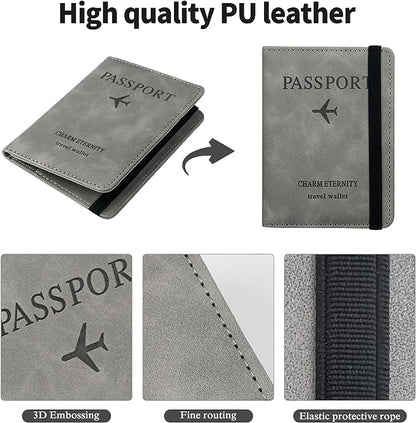 MONJAY Premium Passport Holder Cover Travel Wallet