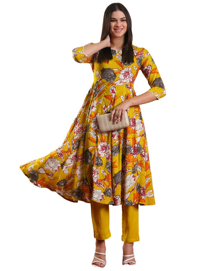 ANNI DESIGNER Women Rayon Blend Kurta & Pant