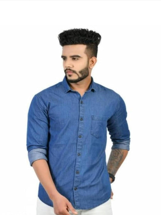 MARK HAYDON Men Denim Full Sleeves Regular Fit