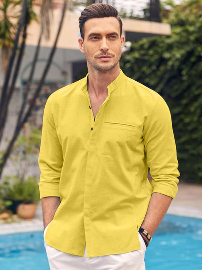 Bellstone Men's Solid Regular Fit Shirt