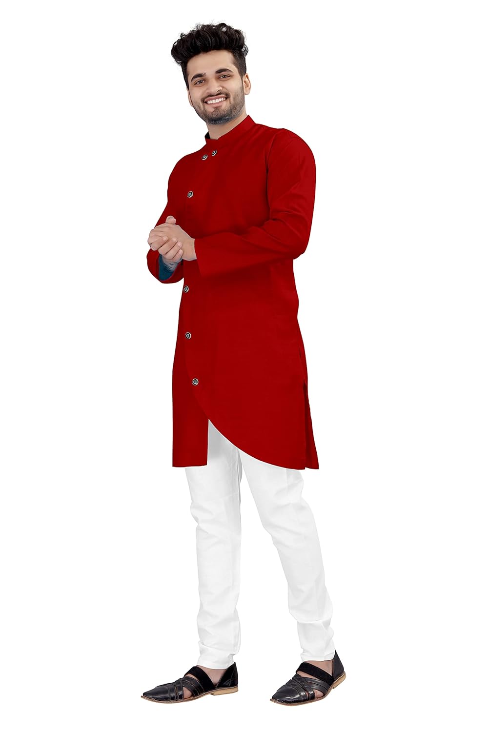 OS JEANS Kurta pyjama for Mens In cross patten