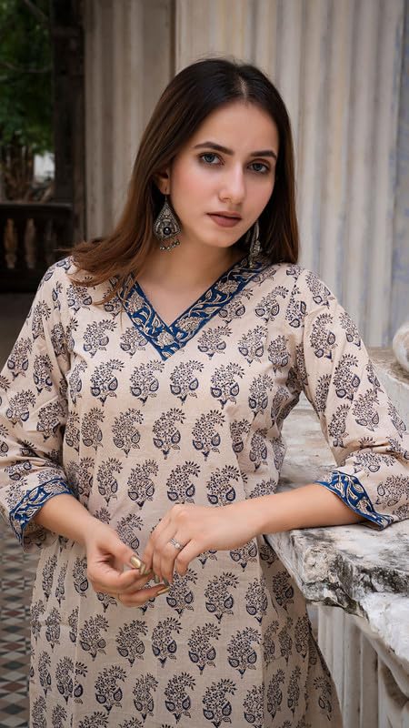Kashis Creations Floral Print Rayon Kurta for Women