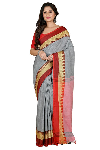 Handloom Saree With Unstitched Running Blouse Piece