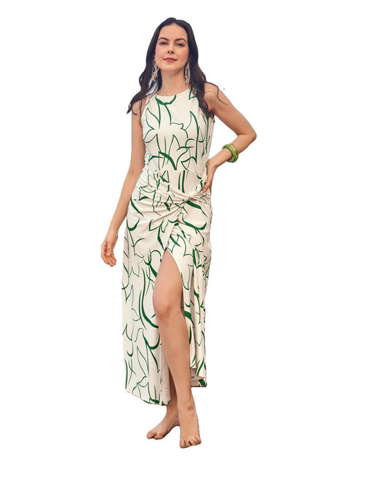 PURVAJA Women’s Twisted Maxi Length Dress