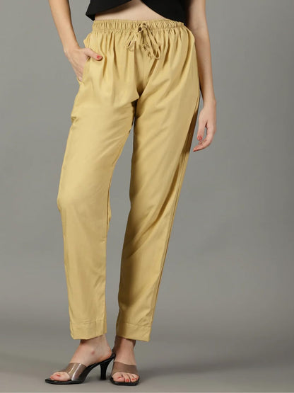 Cadila Women's Cotton Drawstring Rayon Pants