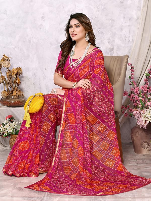 Women's Chiffon Saree With blouse
