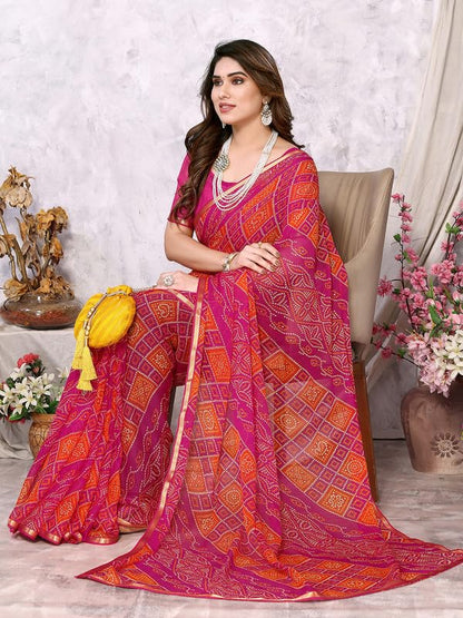 Women's Chiffon Saree With blouse