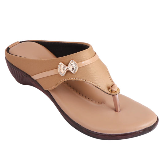 Acknew Women Casual Flats Sandal, Women's Comfort Fashion Ladies Stylish Flat Sandals Slippers for Offce, Every Occasion, Comfortable & Fashionable (174-BG)
