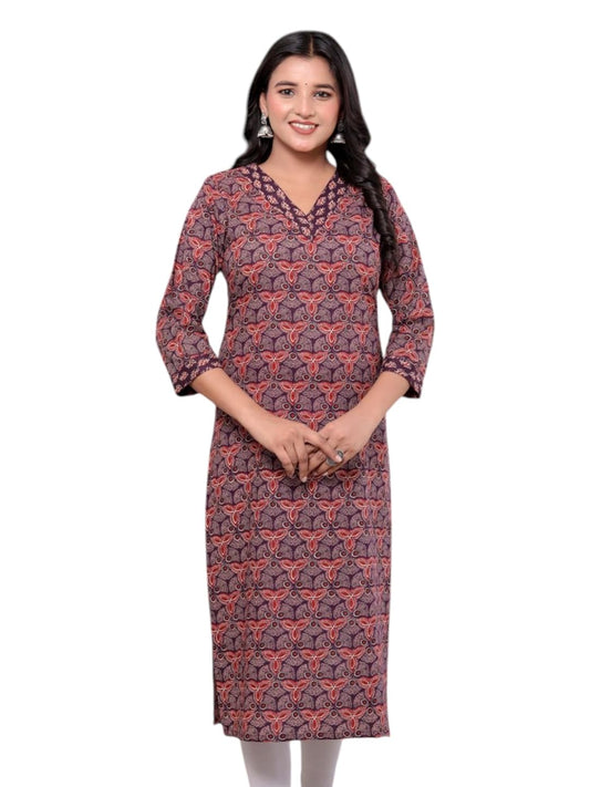 Jevi Prints Cotton Cambric Kurti - Printed Women's Kurta
