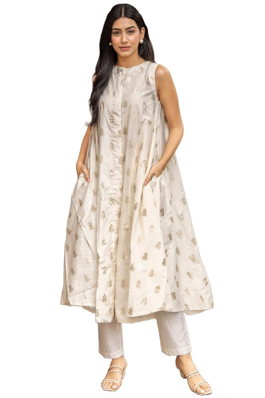 ANNI DESIGNER Women Rayon Printed Kurta with Pant