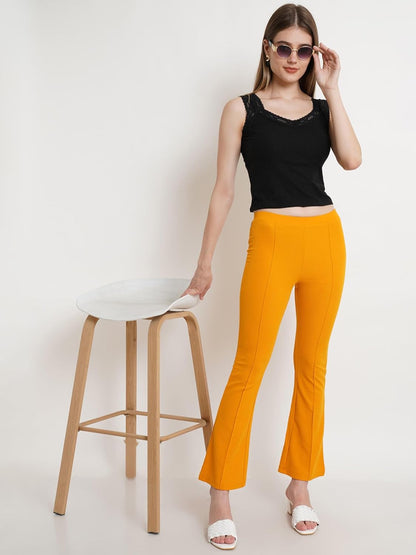 POPWINGS Casual Solid Regular Fit Solid Trouser