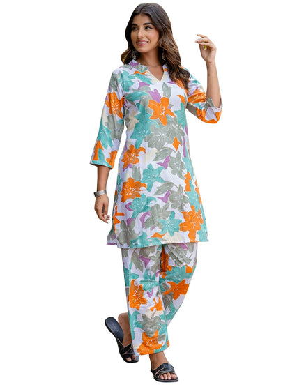 VredeVogel Cotton Blend Kurta Set for Women