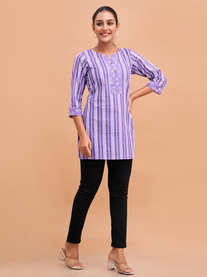 Women Cotton Printed Short Kurti | Short Kurti