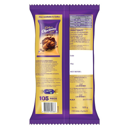 Cadbury Choclairs Gold Caramel Candy, 525 Gm (105 Candies)