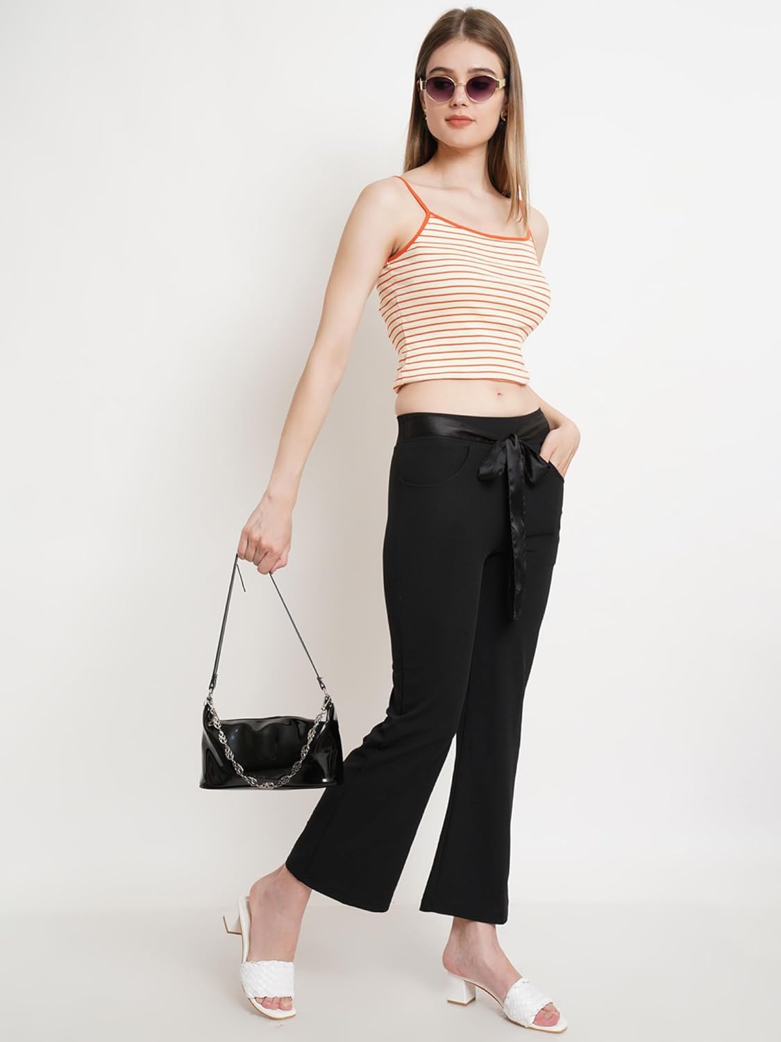 POPWINGS Casual Solid Regular Fit Solid Trouser