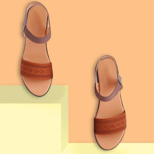Acknew Stylish Women's Comfortable Beown Sandals (403-BR)