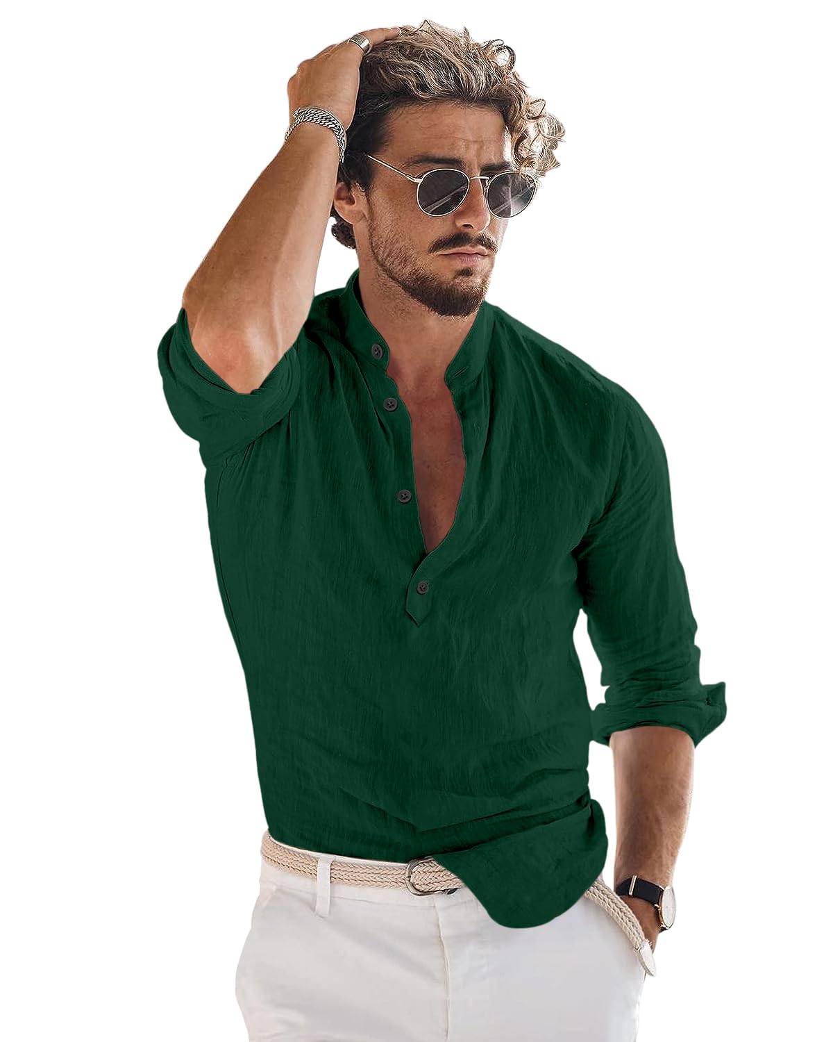 Men Solid Cotton Blend Straight Kurta Shirt Pack of 2