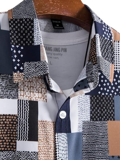 BASSIQ Fashion Mens Lycra Man Casual Shirt Regular Fit
