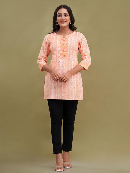 Women Cotton Printed Short Kurti | Short Kurti