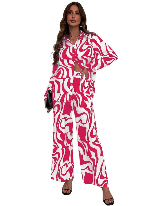 GRECIILOOKS Stylish Co-ord Set for Women – Trendy Summer Travel Outfit | Lightweight 2 Piece for Holiday Look & Puja | Hangouts | Picnic | Vacation Wear | Ethnic | Full Sleeve Women Dress