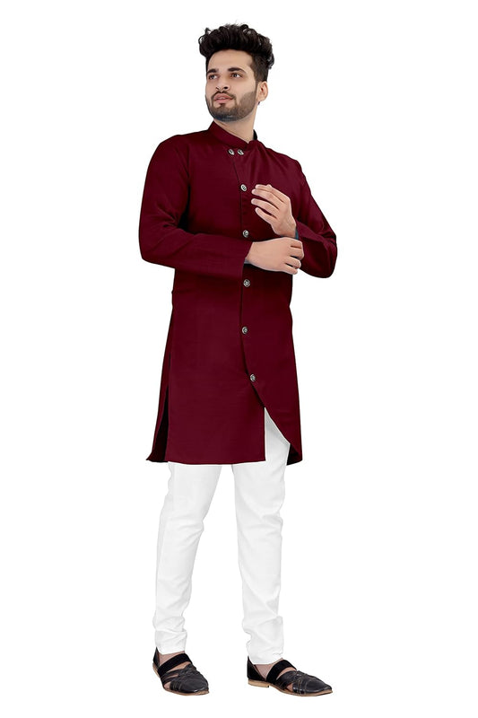 OS JEANS Kurta pyjama for Mens In cross patten