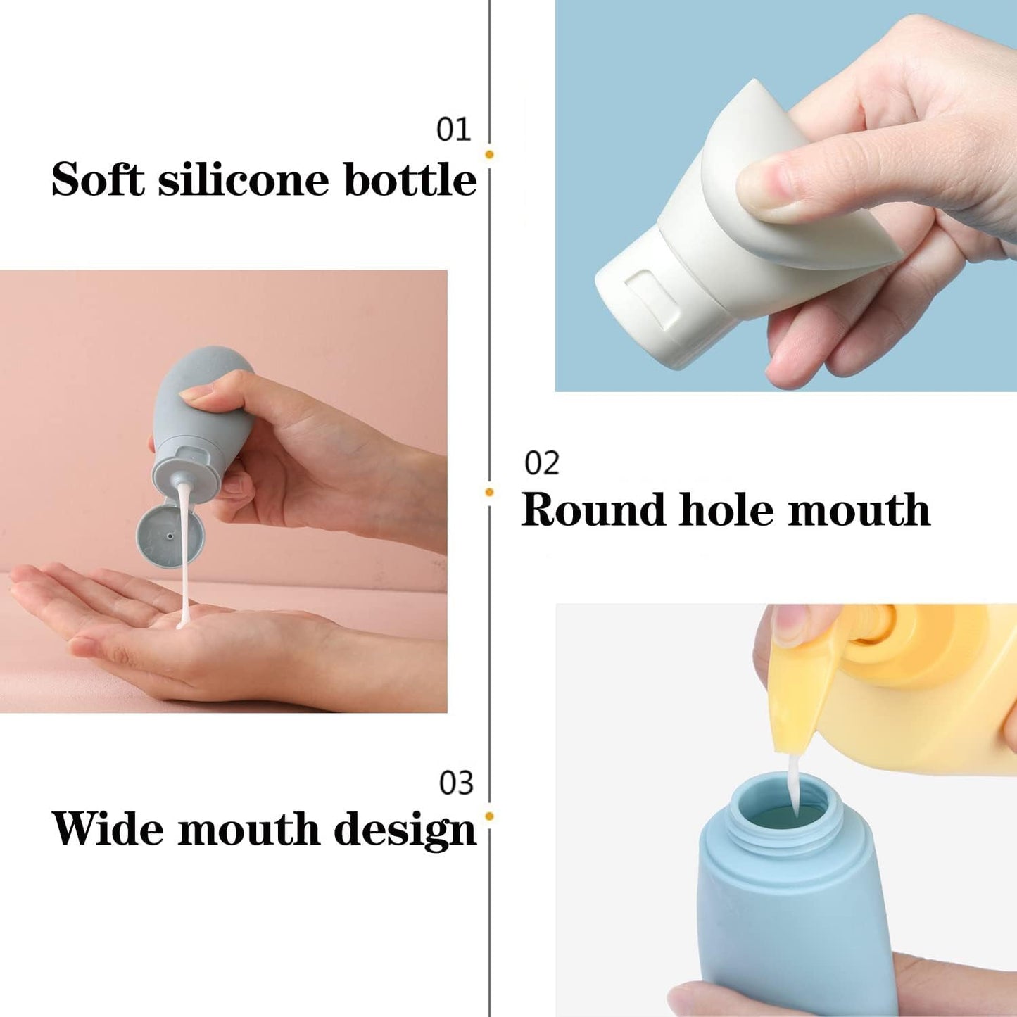 PiyuBind Travel Bottles Set For Toiletries Travel Size