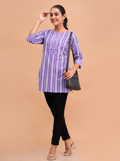 Women Cotton Printed Short Kurti | Short Kurti