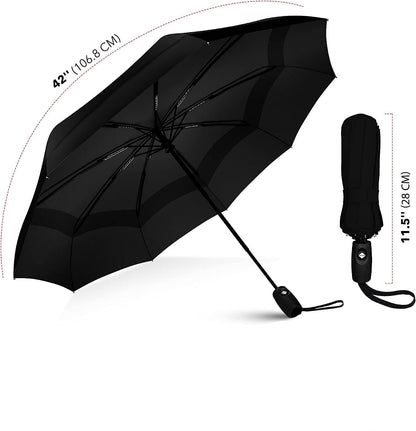 Portable Auto Travel Umbrella - Windproof for Rain